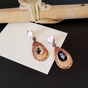Vintage/antique copper earrings